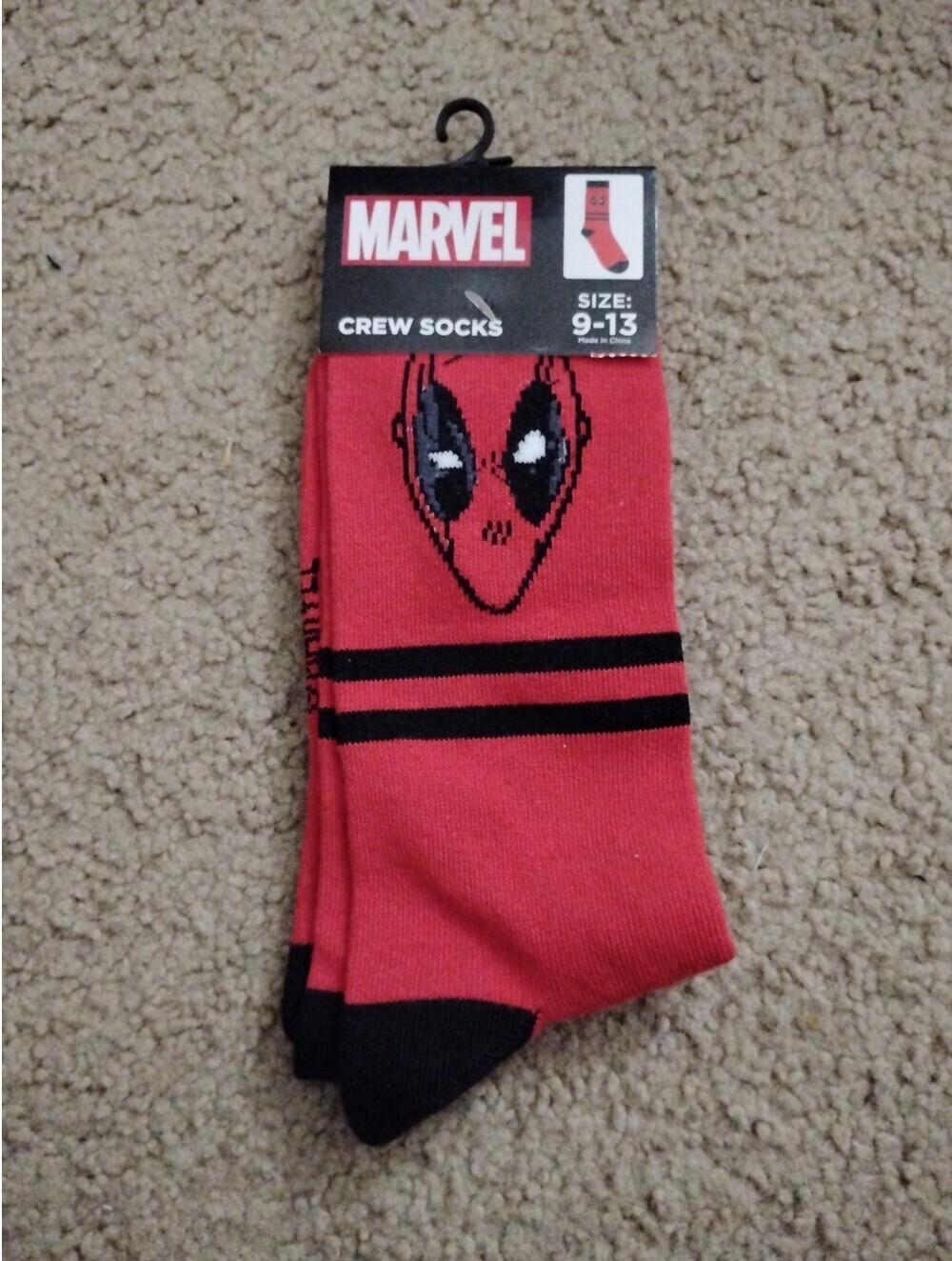 Marvel Deadpool Men's Crew Socks